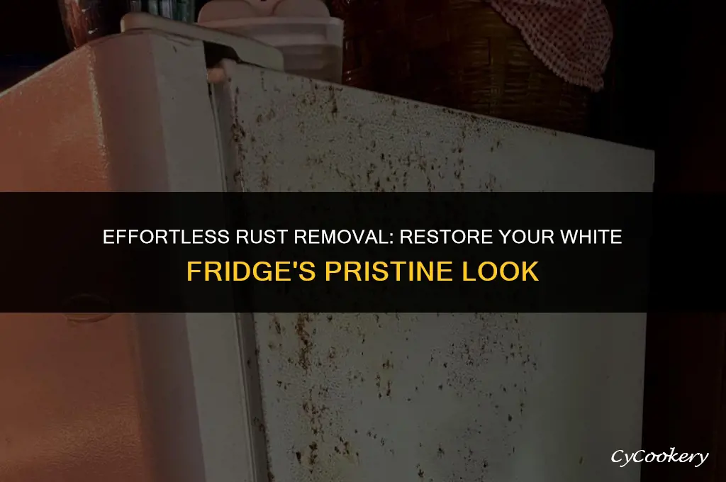 how to remove rust spots from white refrigerator