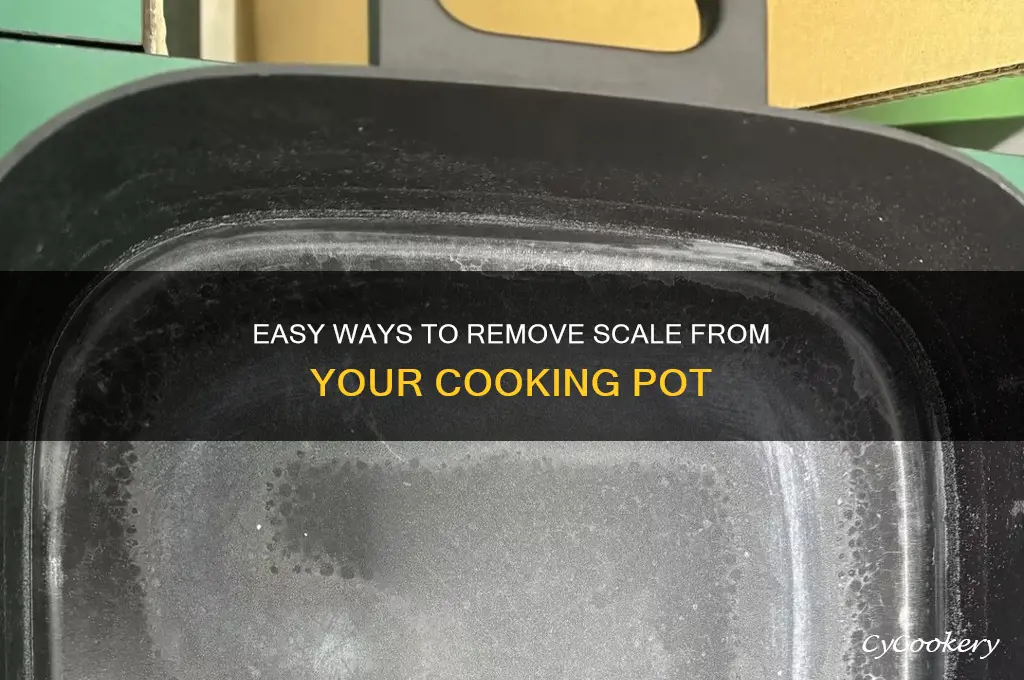 how to remove scale from a cooking pot