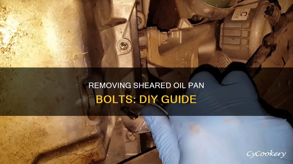 how to remove sheared off oil pan bolts