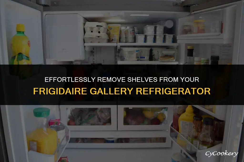 how to remove shelves from frigidaire gallery refrigerator