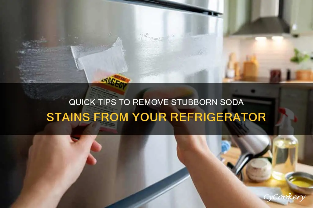 how to remove soda stain from refrigerator