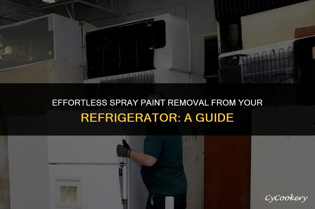 how to remove spray paint from a refrigerator