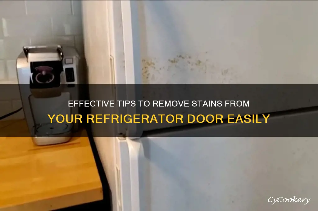 how to remove stain from refrigerator door
