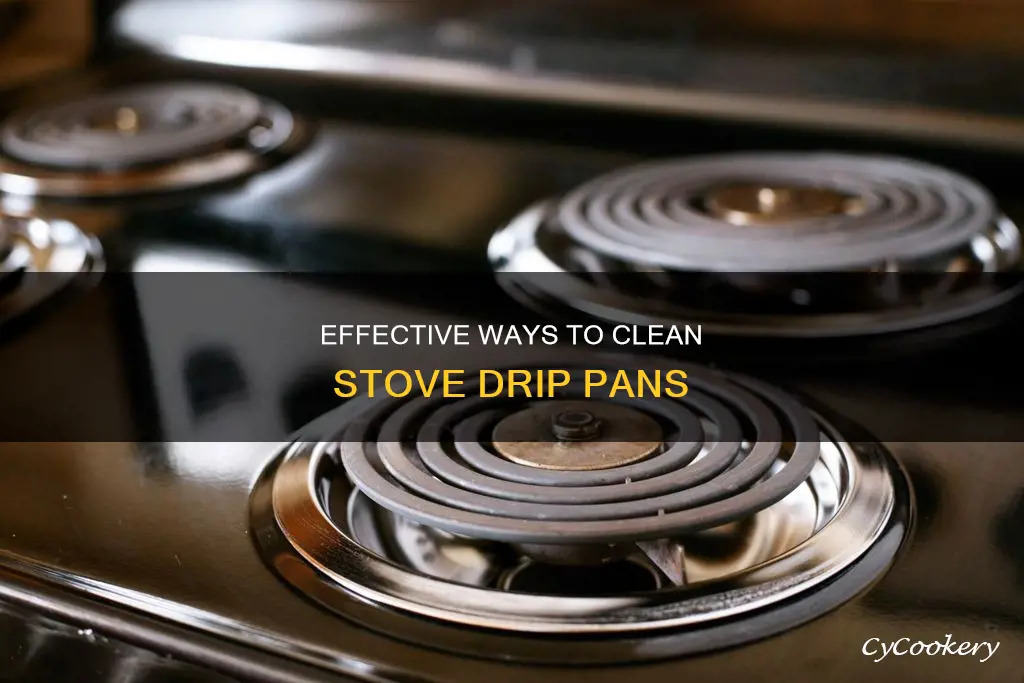 how to remove stains from stove drip pans