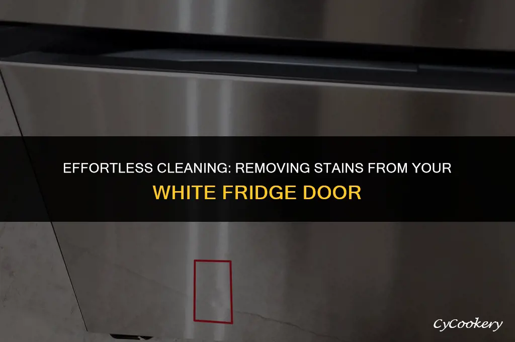 how to remove stains from white refrigerator door
