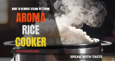 Removing Steam Vents from Your Aroma Rice Cooker