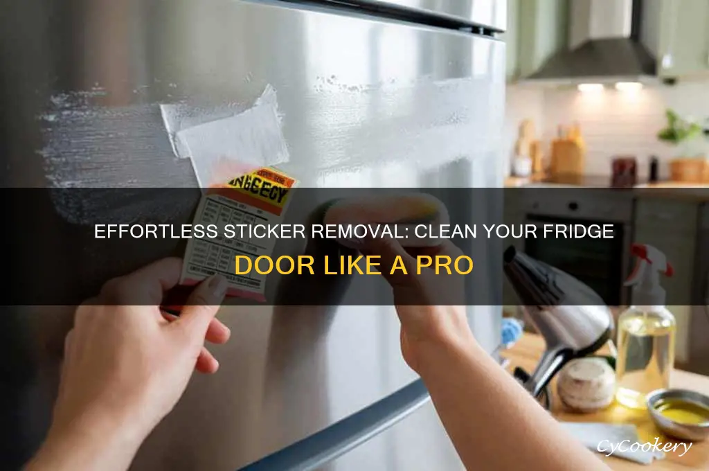 how to remove stickers from refrigerator door