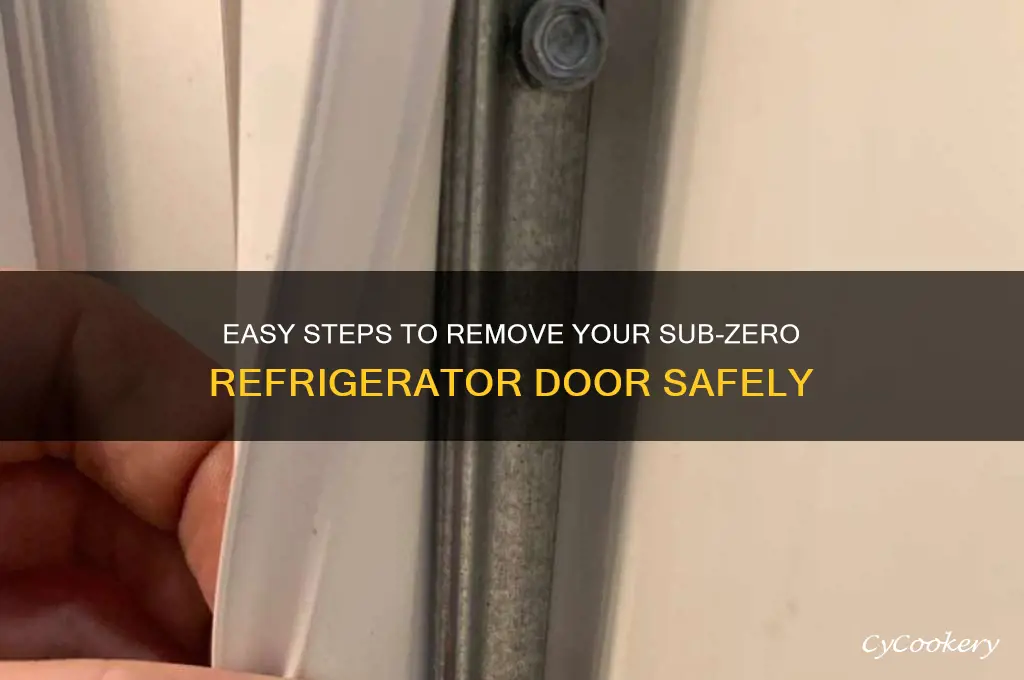 how to remove sub zero refrigerator door