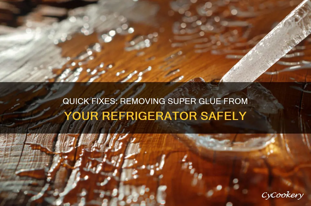 how to remove super glue from refrigerator