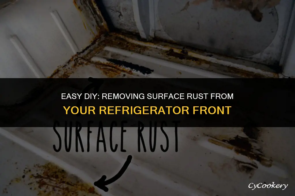 how to remove surface rust from front of refrigerator