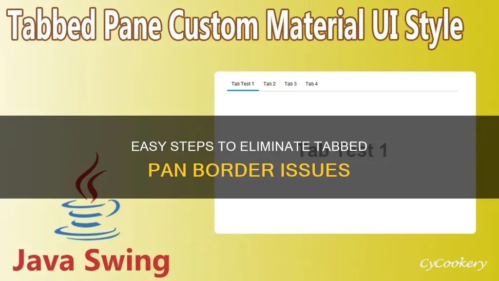 how to remove tabbed pan border