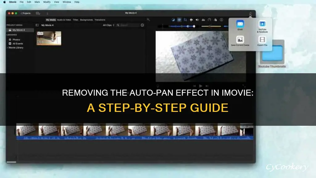 how to remove the automatic pan imovie