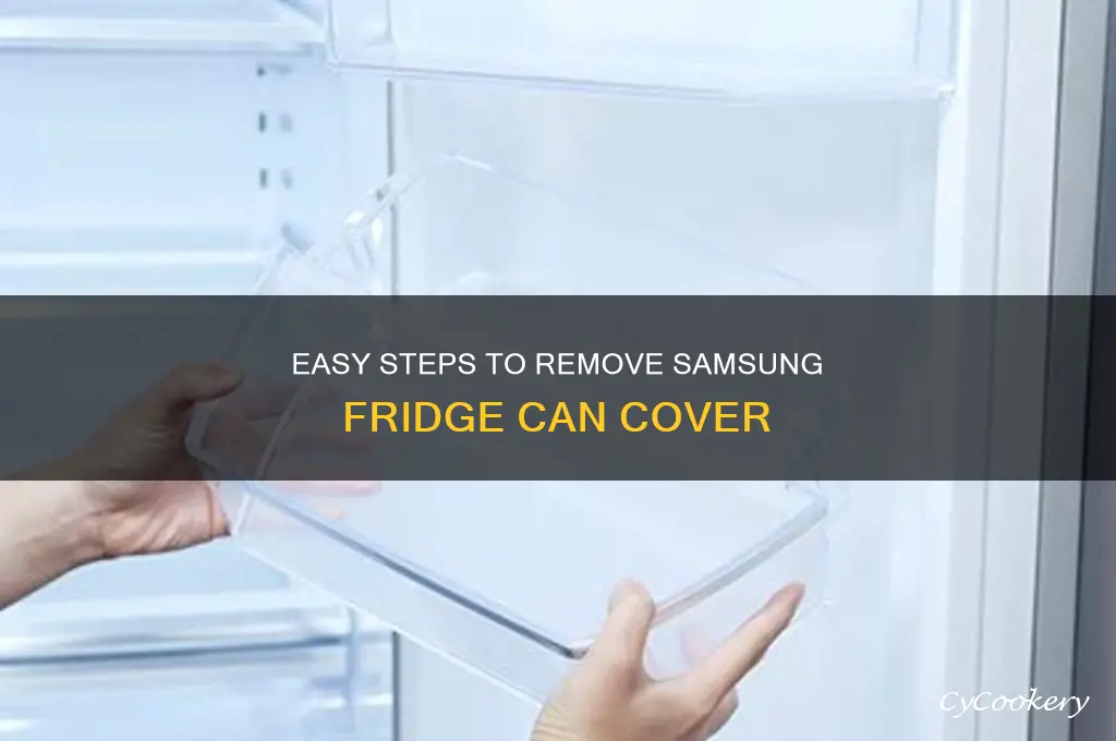 how to remove the can cover on my samsung refrigerator