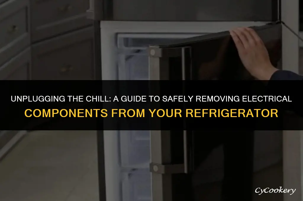 how to remove the electrical from a refrigerator