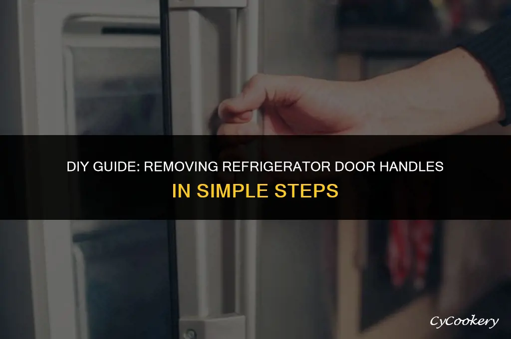 how to remove the handles from a refrigerator door