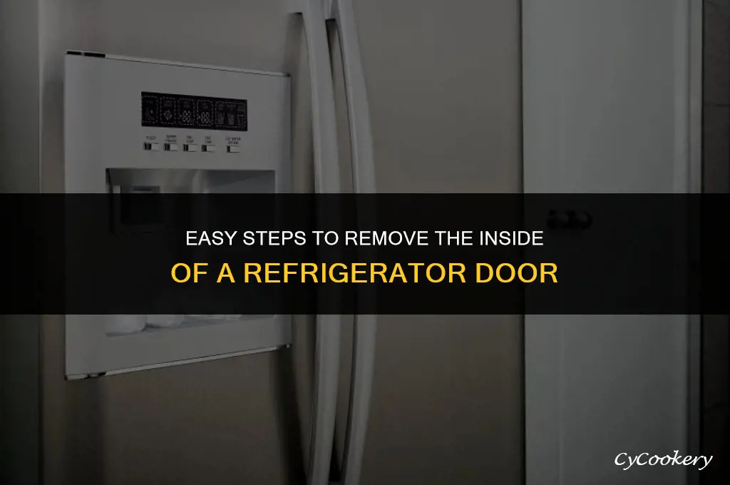 how to remove the inside of a refrigerator door