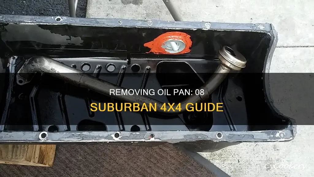 how to remove the oil pan 08 suburban 4x4