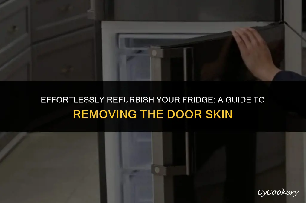 how to remove the skin of a refrigerator door