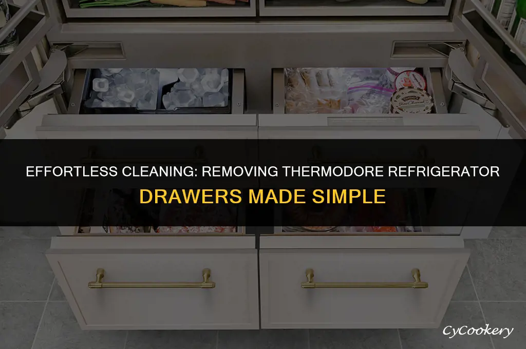 how to remove thermodore refrigerator drawers for cleaning