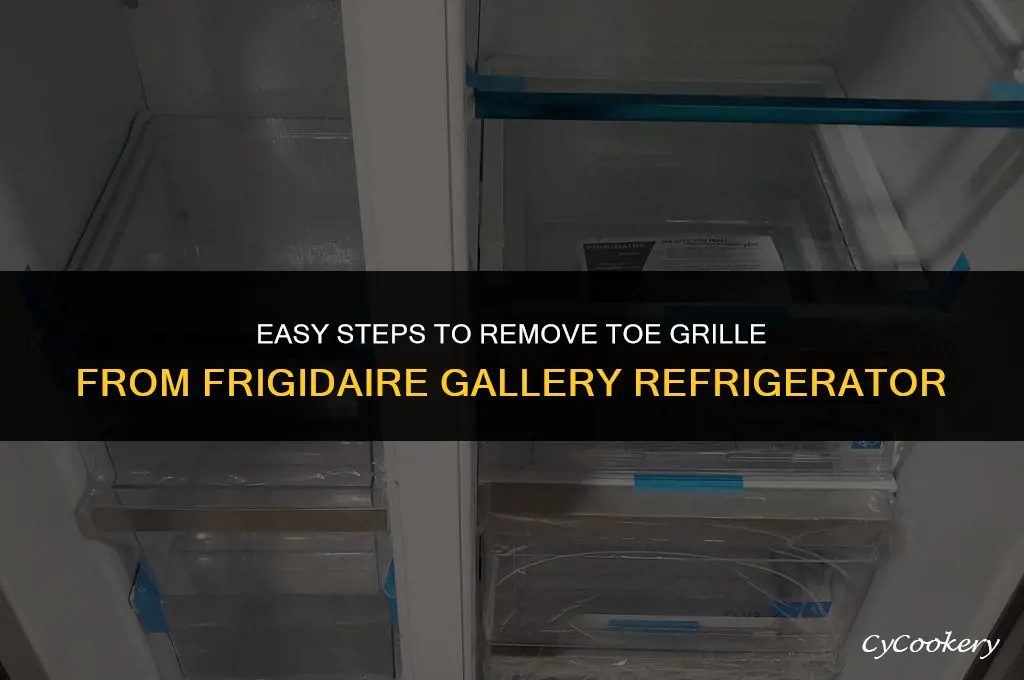 how to remove toe grille from frigidaire gallery refrigerator