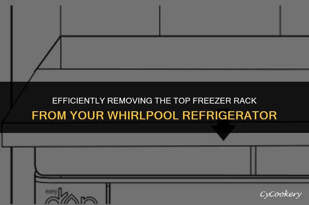 how to remove top freezer rack from wirlpool refrigerator