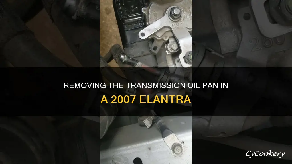 how to remove transmission oil pan elantra 2007