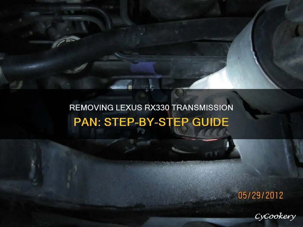 how to remove transmission pan lexus rx330