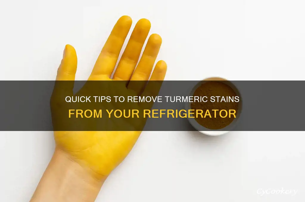 how to remove turmeric stains from refrigerator