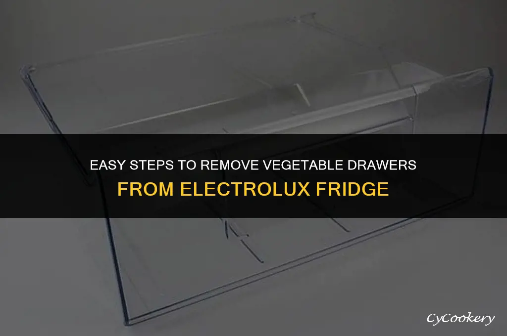 how to remove vegetable drawers from electrolux refrigerator