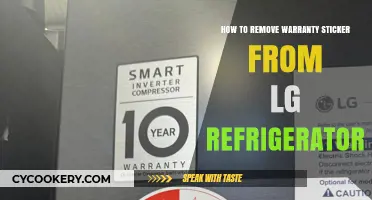 Easily Remove Warranty Sticker from Your LG Refrigerator: A Guide