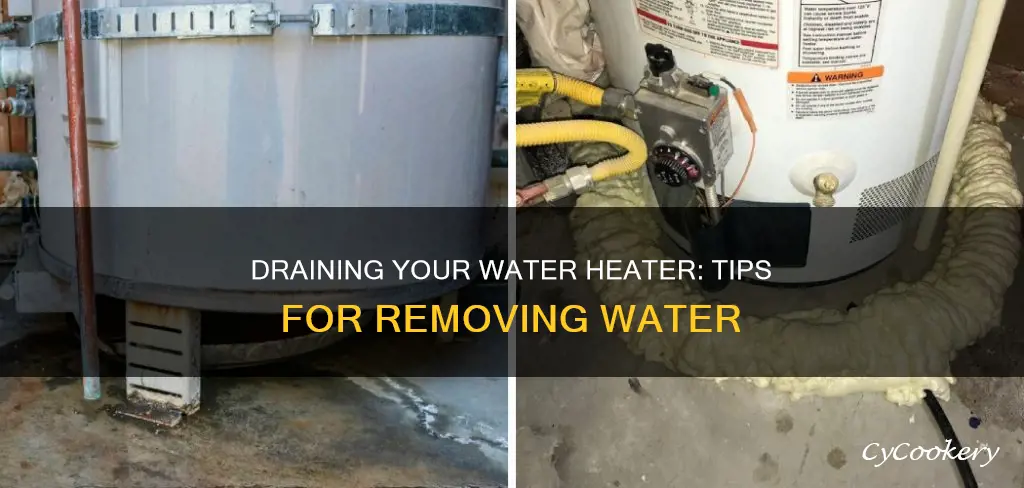 how to remove water from water heater drain pan