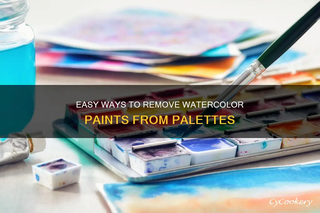 how to remove watercolor from pan