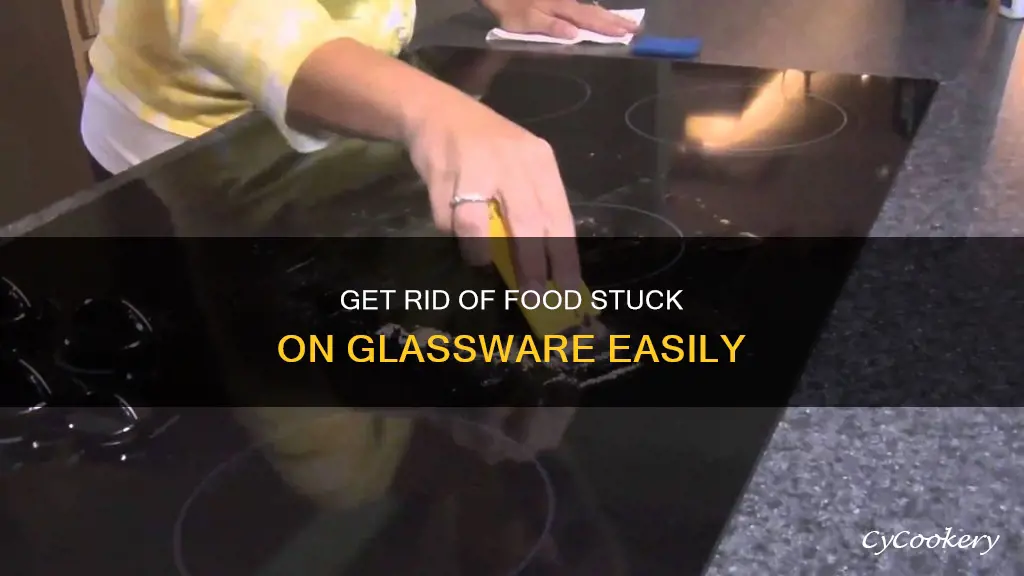 how to removed fpod stuck on glass pan