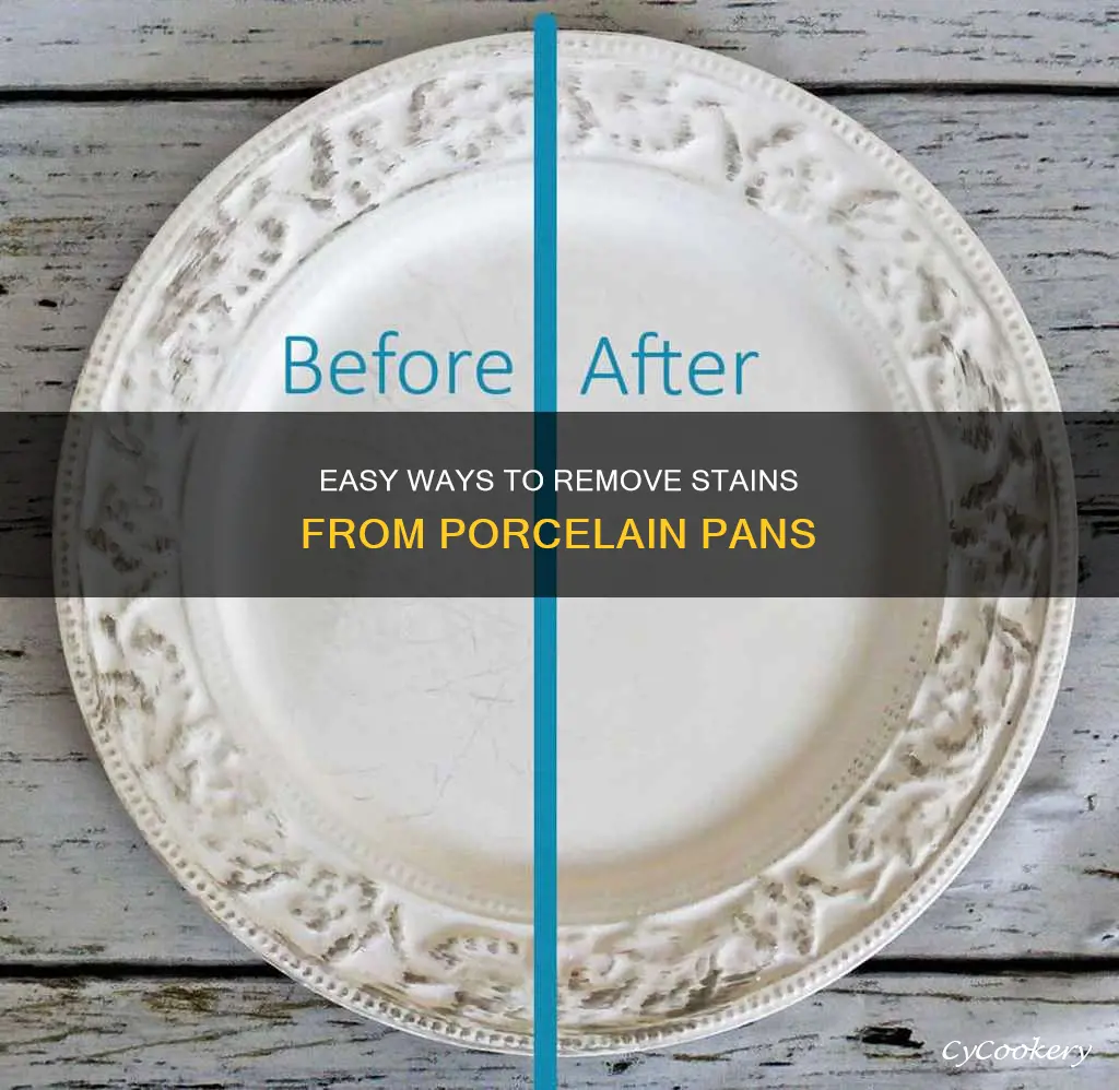 how to removemarks from porcilin pan