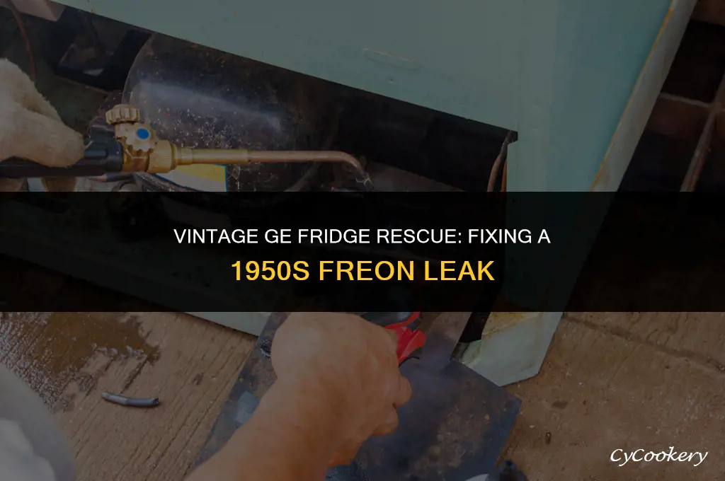 how to repair 1950s ge refrigerator freon leak