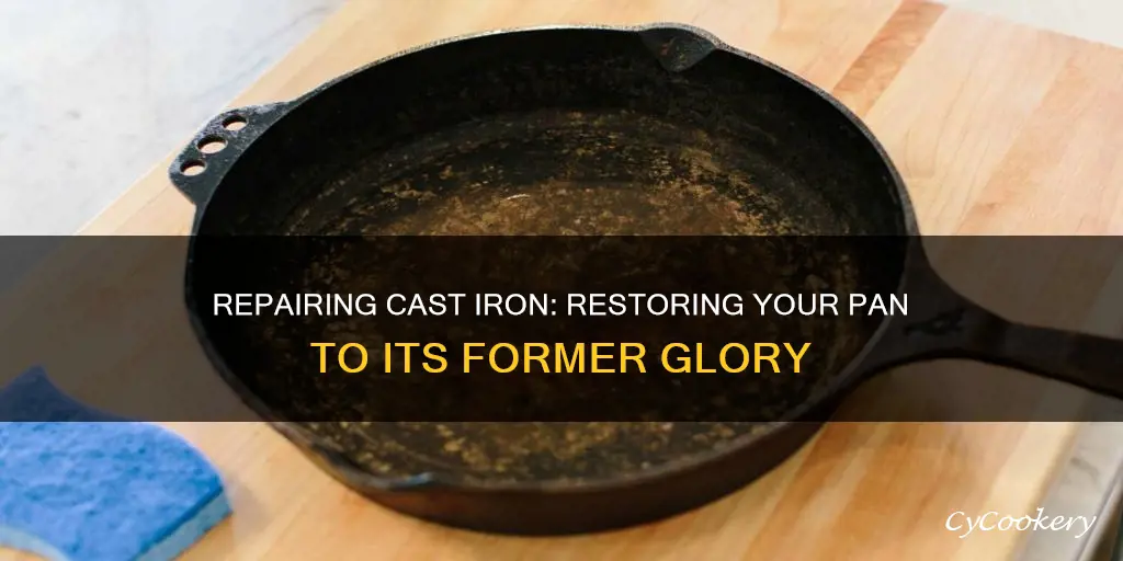 how to repair a castiron pan
