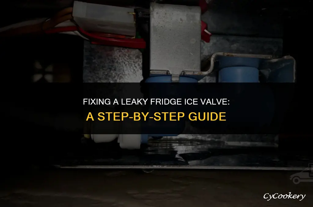 how to repair a leaky refrigerator ice valve