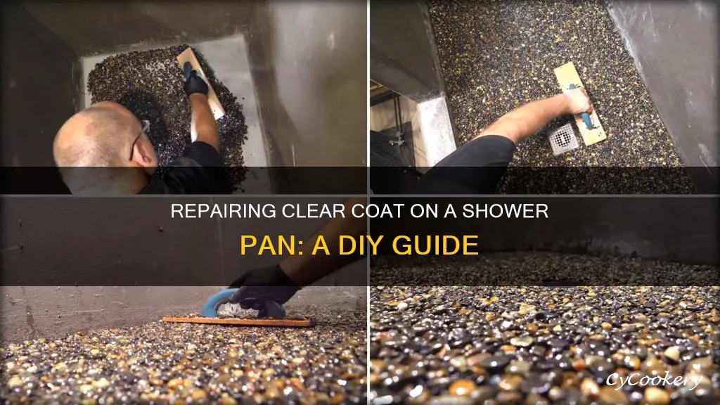 how to repair clear coat on shower pan