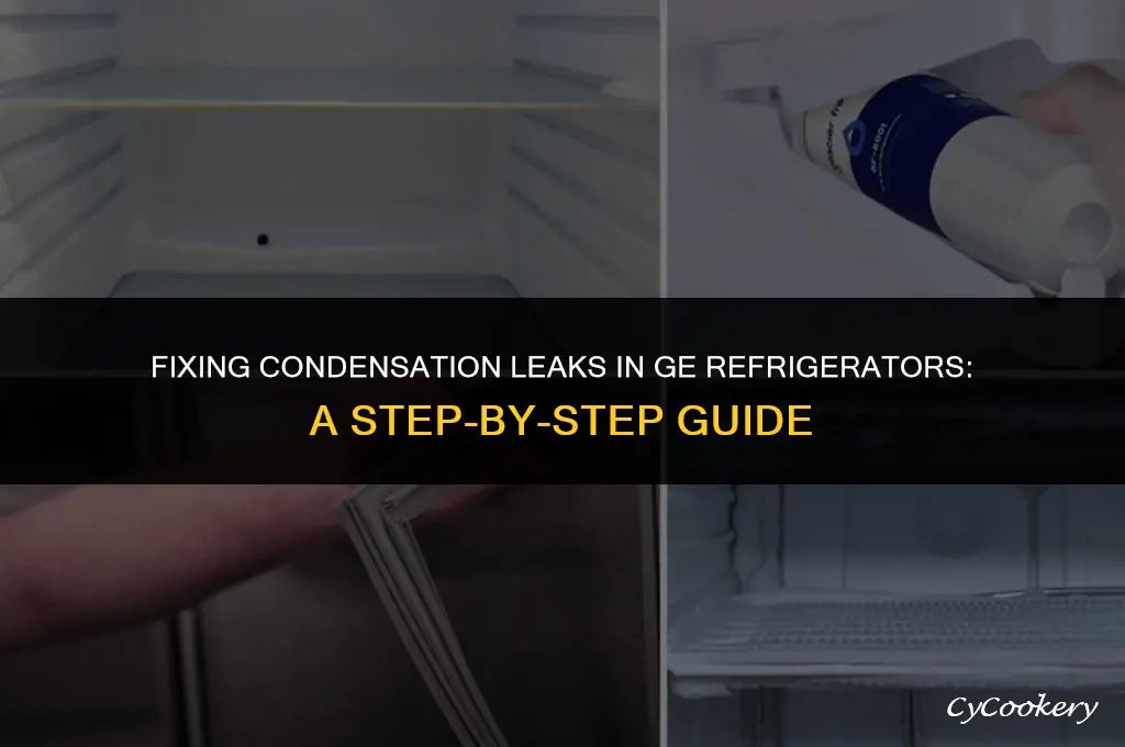 how to repair condensation leak in ge refrigerator