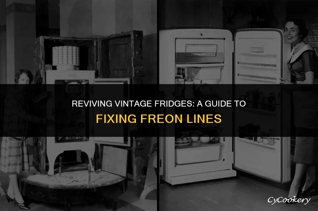 how to repair freon lines in old time refrigerator