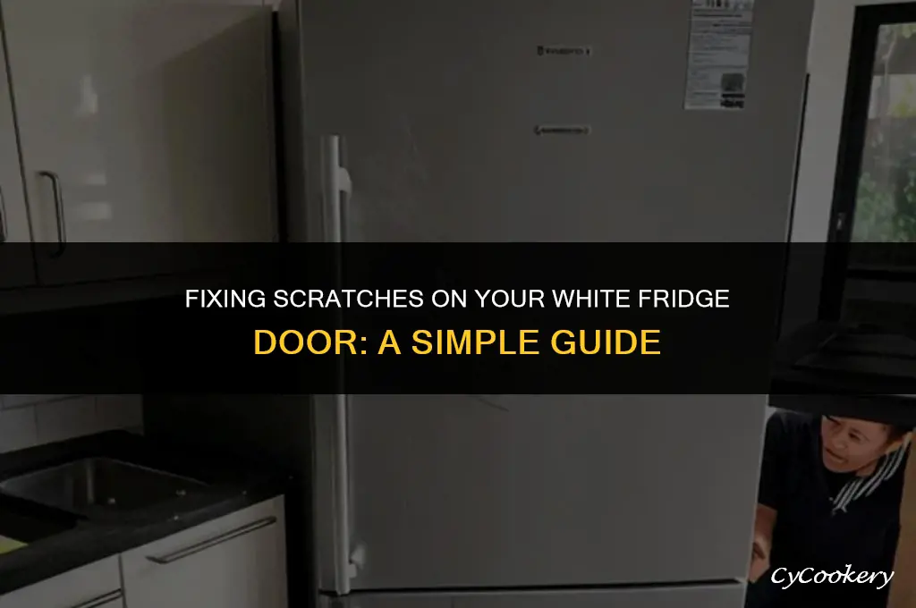 how to repair scratches on white refrigerator door