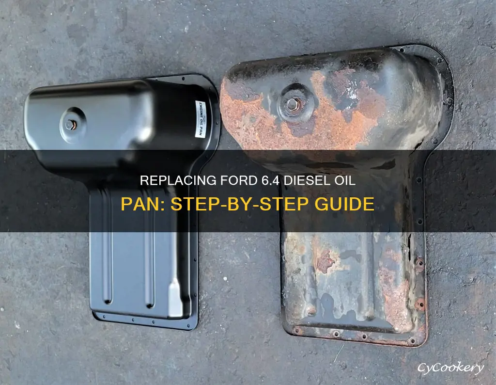 how to replace a ford 6.4 diesel oil pan