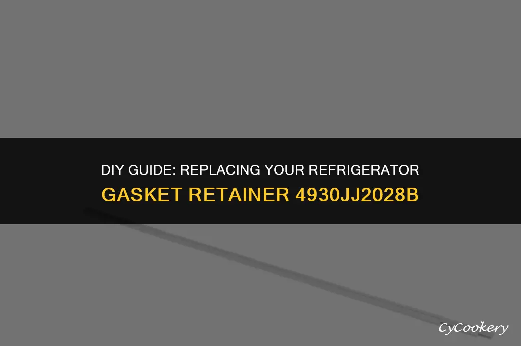 how to replace a refrigerator gasket retainer 4930jj2028b