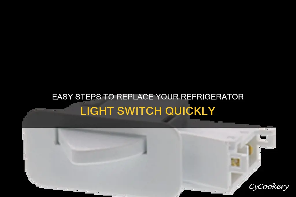 how to replace a refrigerator light switch