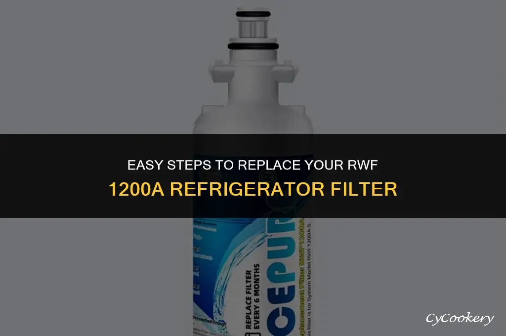 how to replace a rwf 1200a refrigerator filter