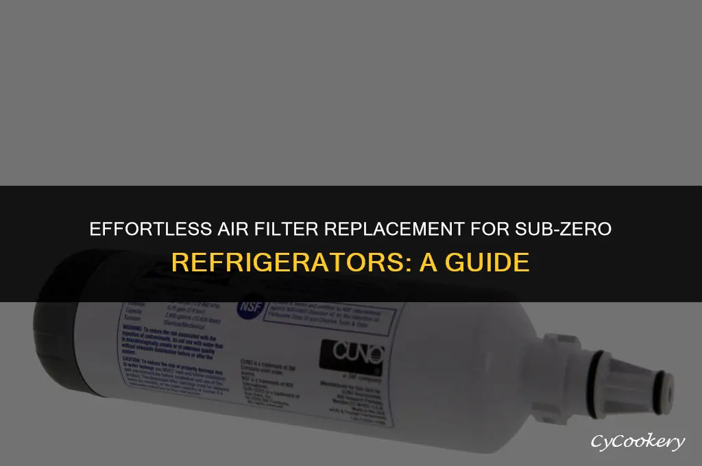 how to replace air filter on sub zero refrigerator