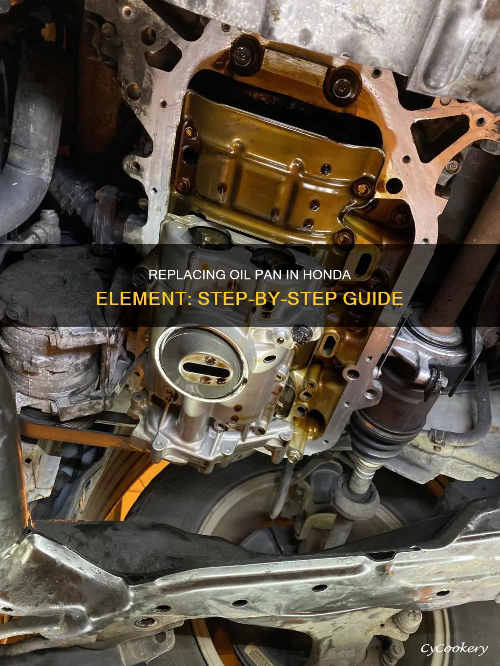 how to replace an oil pan for a honda element