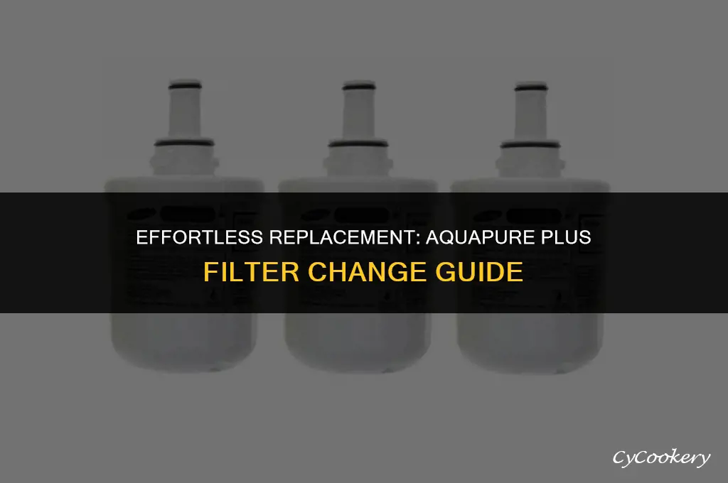 how to replace aquapure plus filter in refrigerator