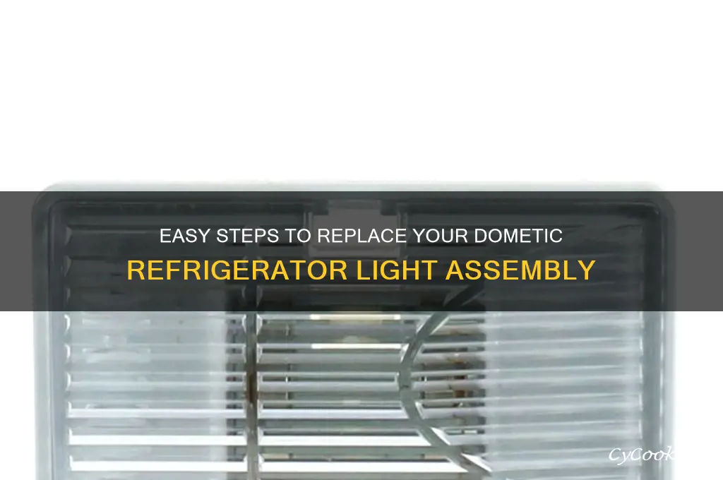how to replace dometic refrigerator light assembly