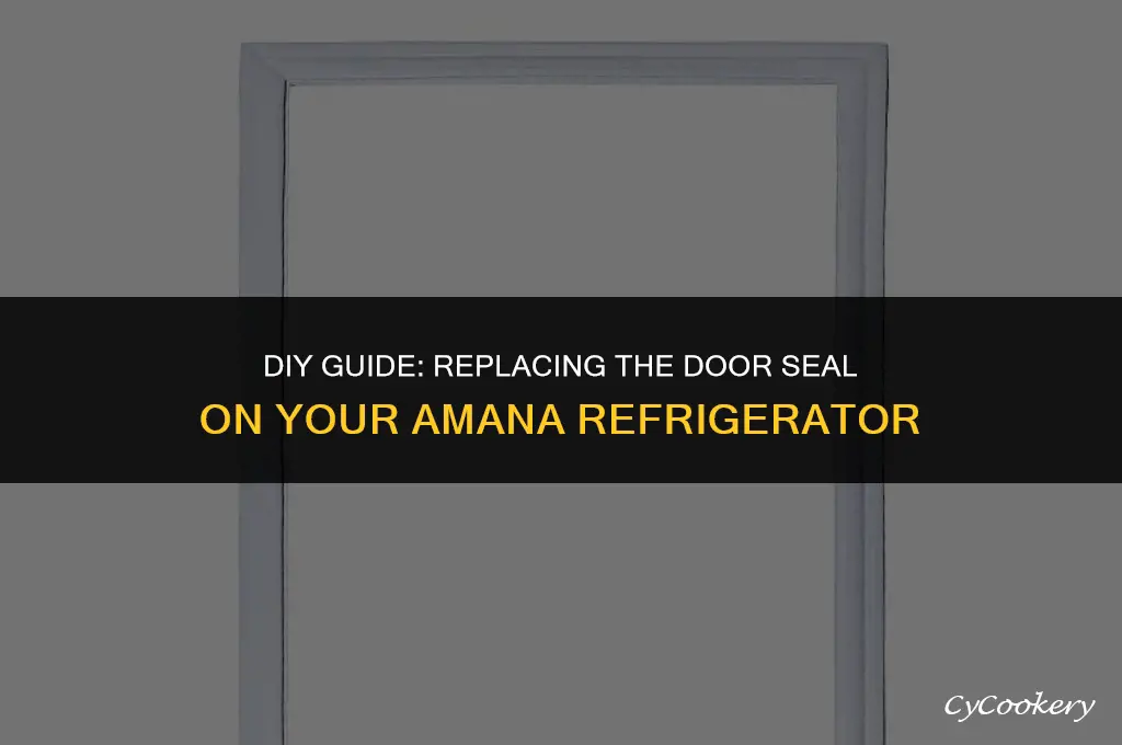 how to replace door seal on amana refrigerator